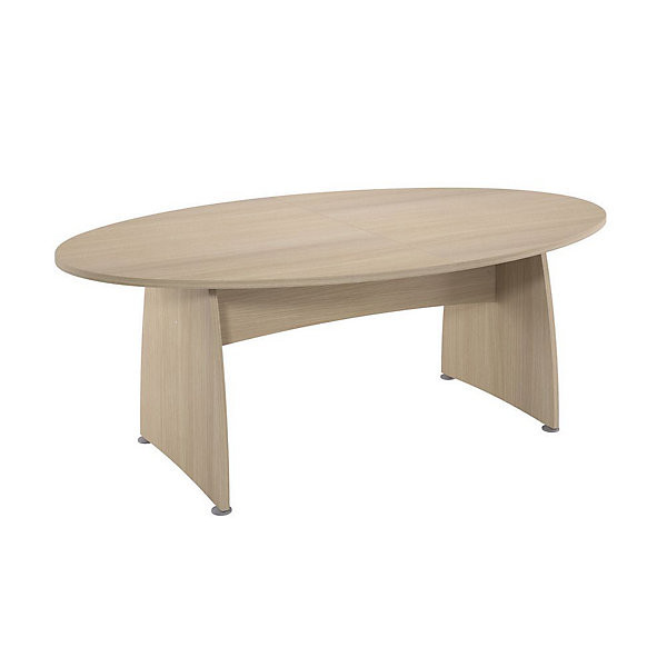 Table ovale 200x120 pieds panneaux chêne