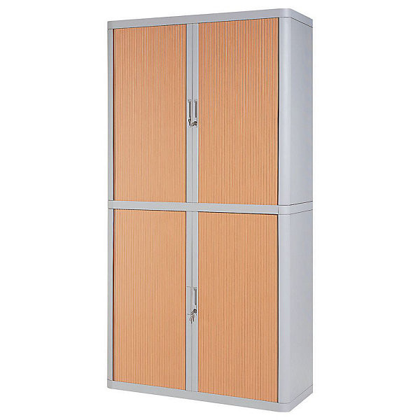 EASYOFFICE Arm. gris/hêtre H204xL110