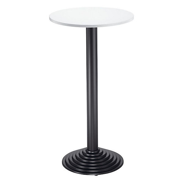 CAFETERIA Table haute Ø60cm pied fonte noir/gris