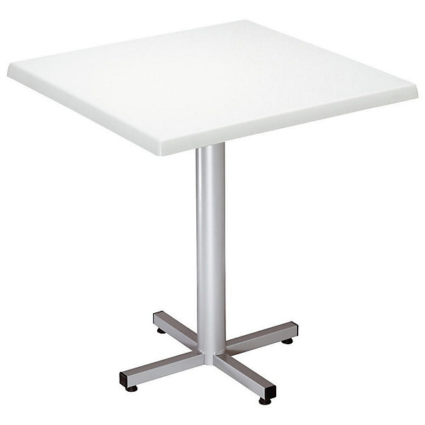 COFFEE Table 70x70cm alu/blanc