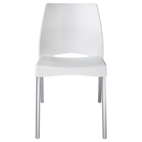 SWEETY Lot 4 chaises blanc