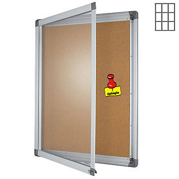 PLANORGA Vitrine Sécurit NF 9F 101x74cm liège