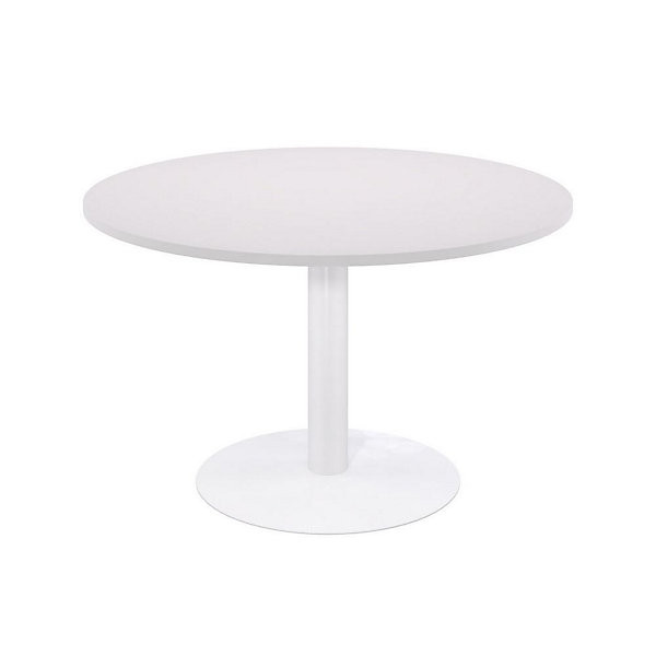 Table Ø120 cm pied tulipe blanc/blanc