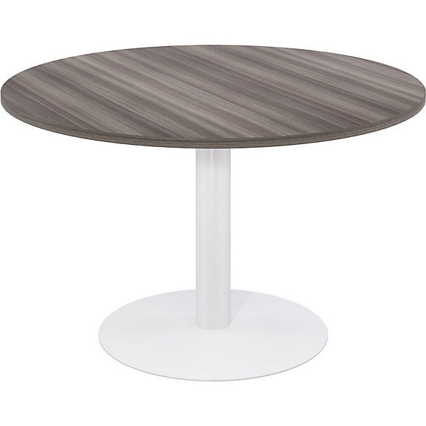 Table Ø120 cm pied tulipe blanc/cèdre