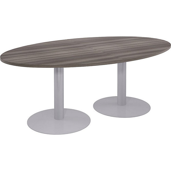 Table ovale 200x120 pds tulipe alu/cèdre