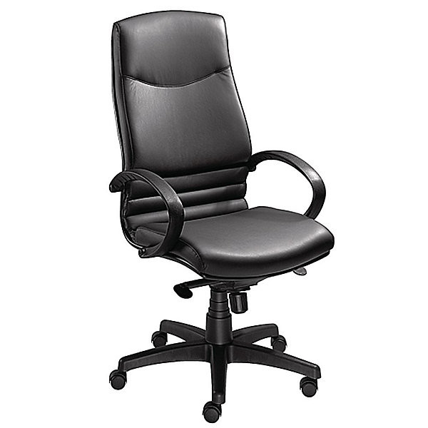 Fauteuil cuir Perfecto 72 cm chromé/noir