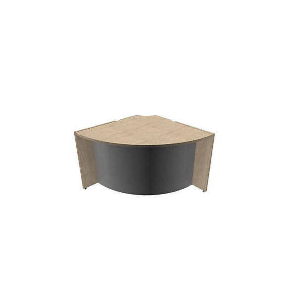 Comptoir d'angle bas H72cm chêne