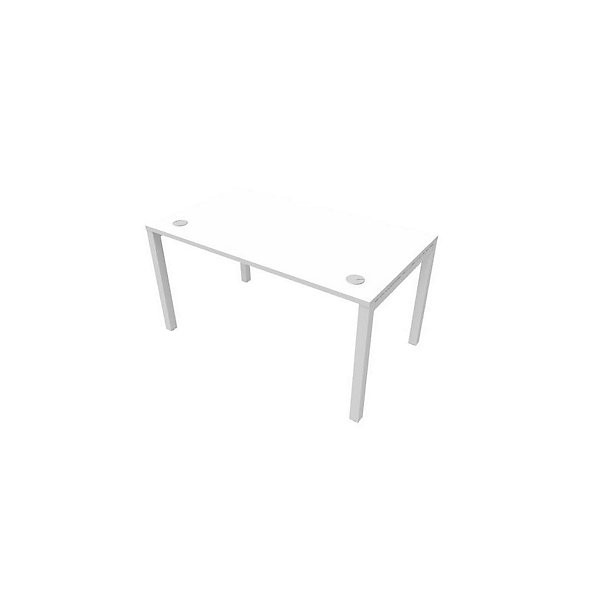 BUROCOLOR Bur. droit 140x80 cm blc/blanc