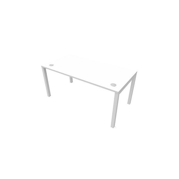 BUROCOLOR Bur. droit 160x80 cm blc/blanc