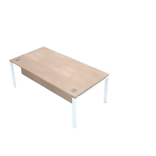 E-LINK Bureau 200x100cm blanc/chêne