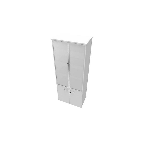 Armoire vitrine H201 x L80 cm blanc