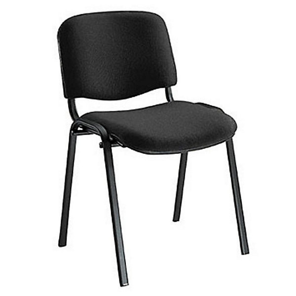 REUNION Lot 4 chaises pieds noir/noir