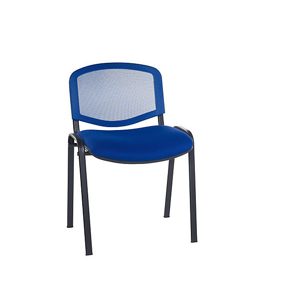 FIRST MAILLE NOIRE Lot 4 chaises bleu