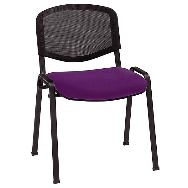 FIRST MAILLE NOIRE Lot 4 chaises violet
