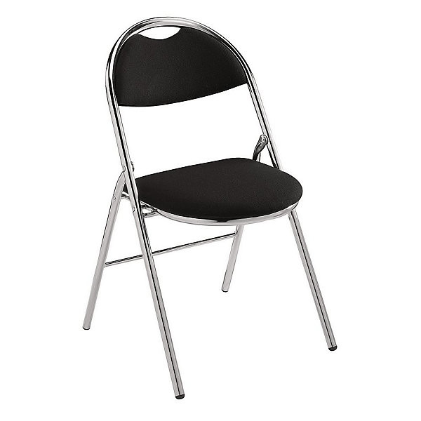 SUPER CONFORT Lot 2 chaises pieds chromé/noir