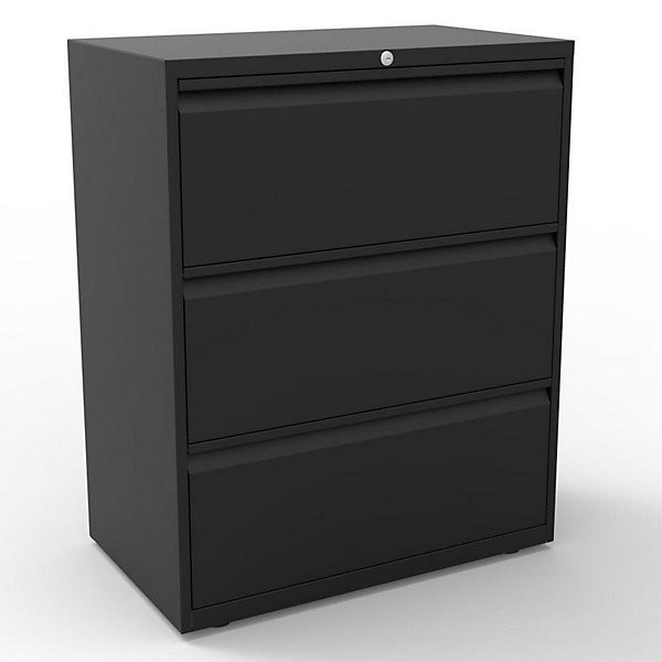 Comptoir 3 tiroirs L80xH102xP47 noir