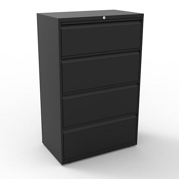 Comptoir 4 tiroirs L80xH132xP47 noir