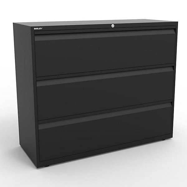 Comptoir 3 tiroirs L120xH102xP47 noir
