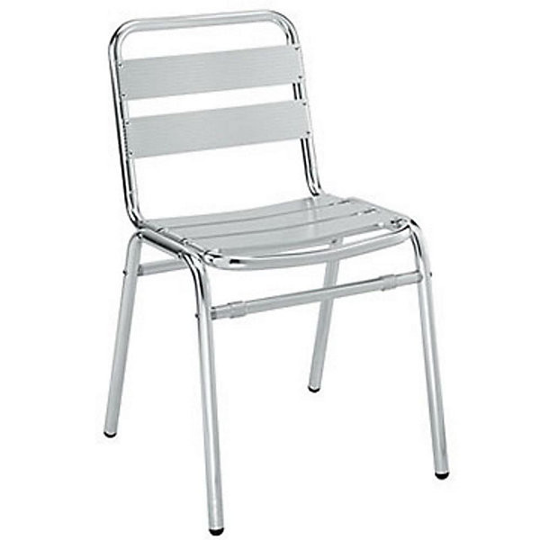 LORRAINE Lot 4 chaises inox