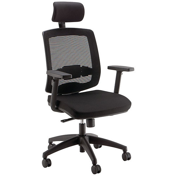 Fauteuil Malice noir avec appui-tête