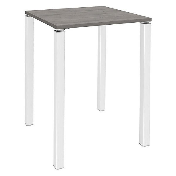 LOUNGE Table haute 80x80cm blanc/chêne