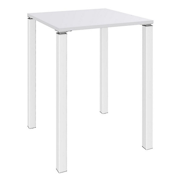 LOUNGE Table haute 80x80cm blanc/blanc