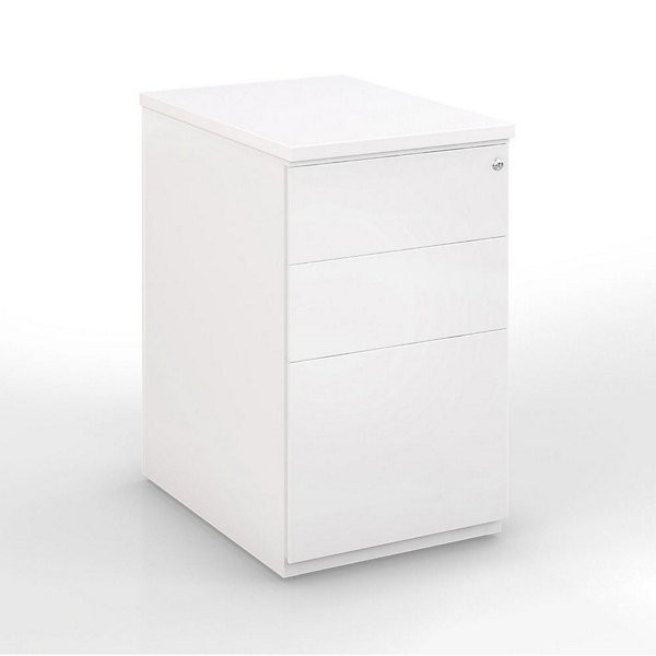 Caisson métal H72 x P80 cm blanc/blanc