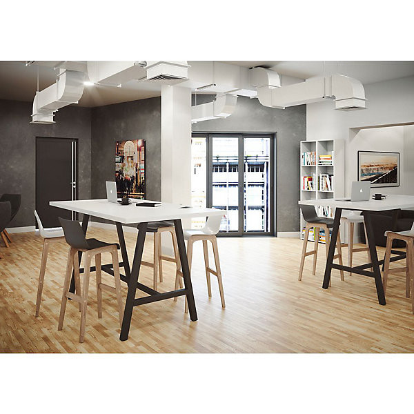 COHESION Table haute 160x80cm blanc