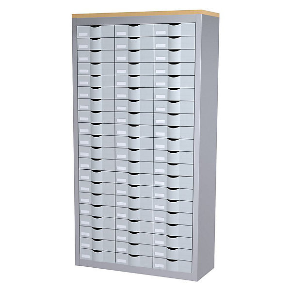 Comptoir Cycladis 60 tiroirs aluminium