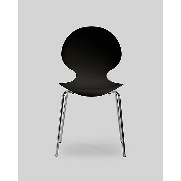 NAEMIE Lot 4 chaises noir