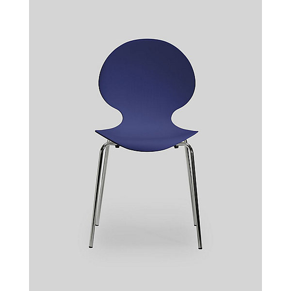 NAEMIE Lot 4 chaises bleu