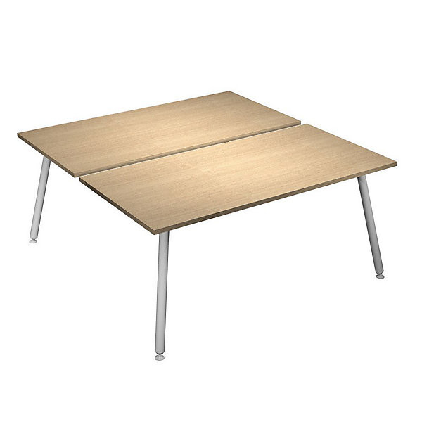 HALDEN METAL Bench 2 postes L120cm chêne