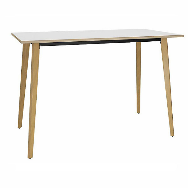 HALDEN BOIS Table haute 140x80cm blanc