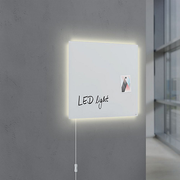 Tableau verre Artverum 48x48cm "Blanc" LED