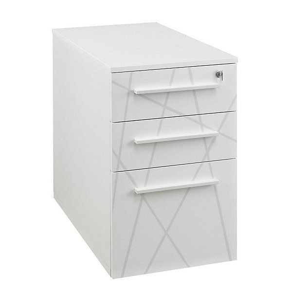 VITALY Caisson hauteur bureau top blanc