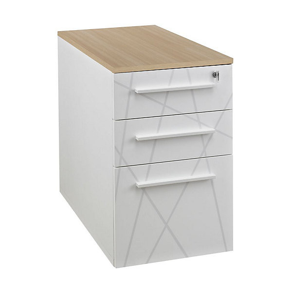 VITALY Caisson hauteur bureau top chêne