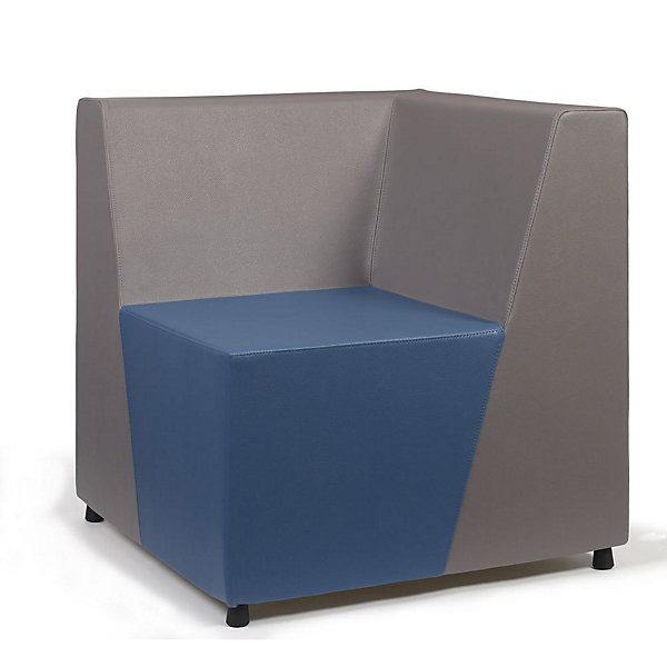 FLYN Chauffeuse d'angle gris/bleu