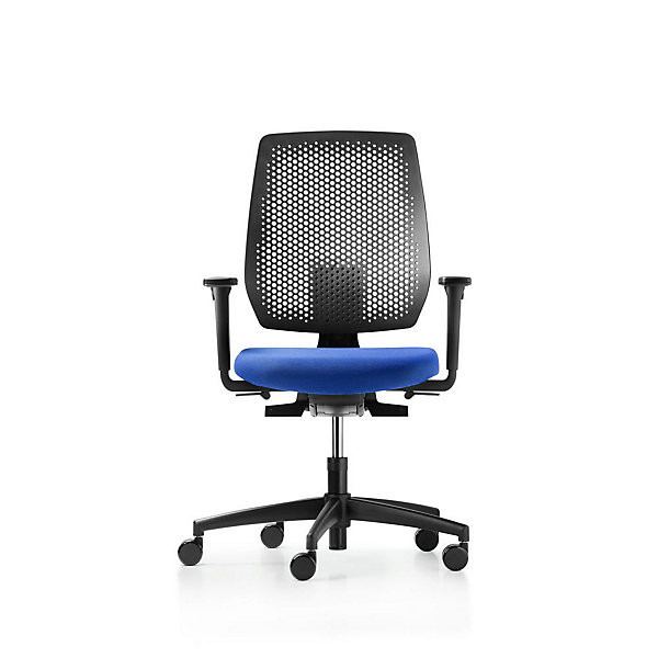 Fauteuil Speed-O noir/tissu bleu