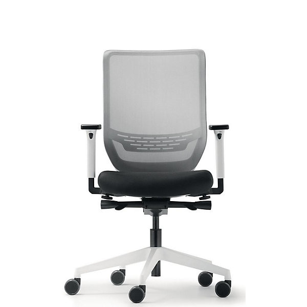 Fauteuil To-Sync Work blanc/tissu noir