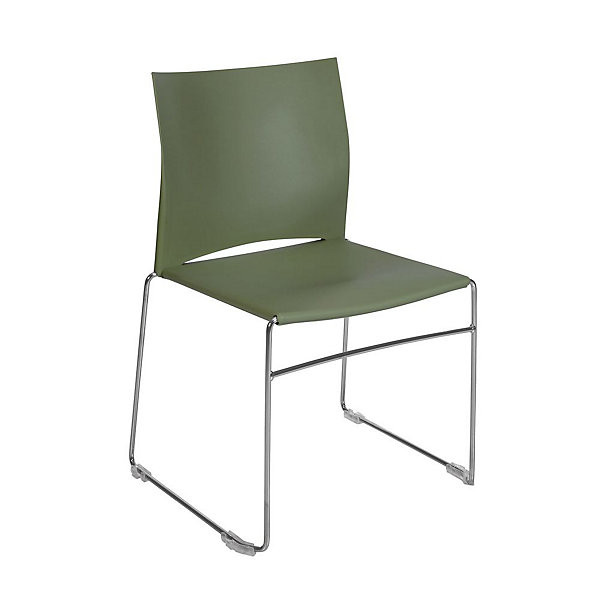 GIULIA Lot 4 chaises vert militaire