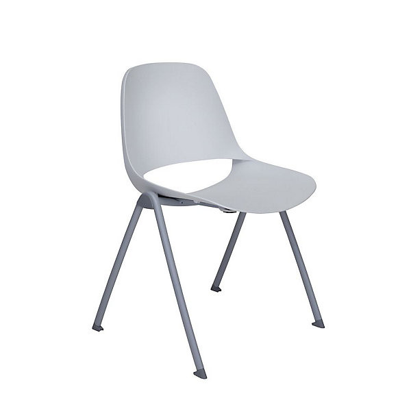 LUANA Lot 4 chaises blanc