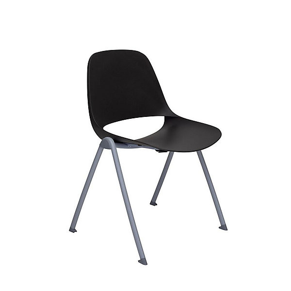 LUANA Lot 4 chaises noir