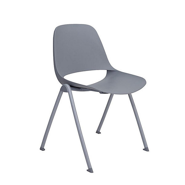 LUANA Lot 4 chaises gris