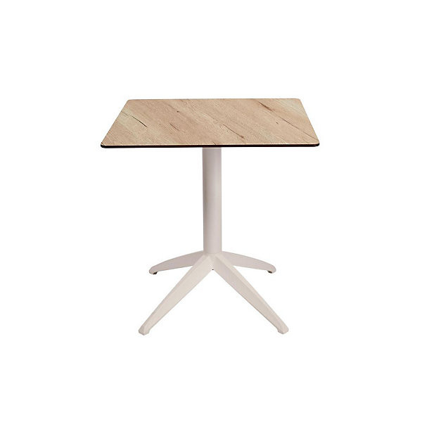 QUATRO Table 70x70cm blanc/chêne