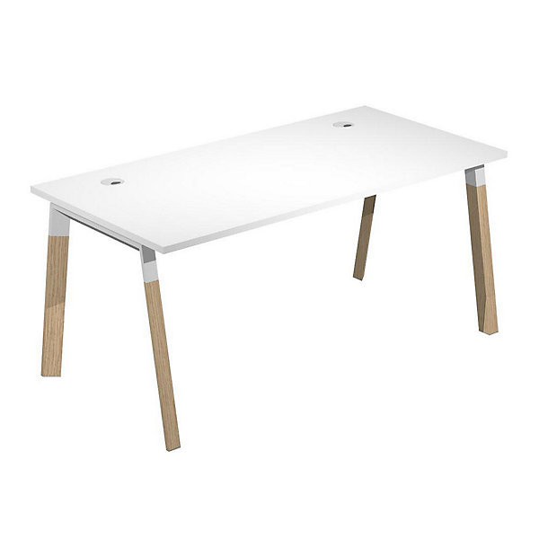 WOOD BOIS Bureau 160x80cm blanc