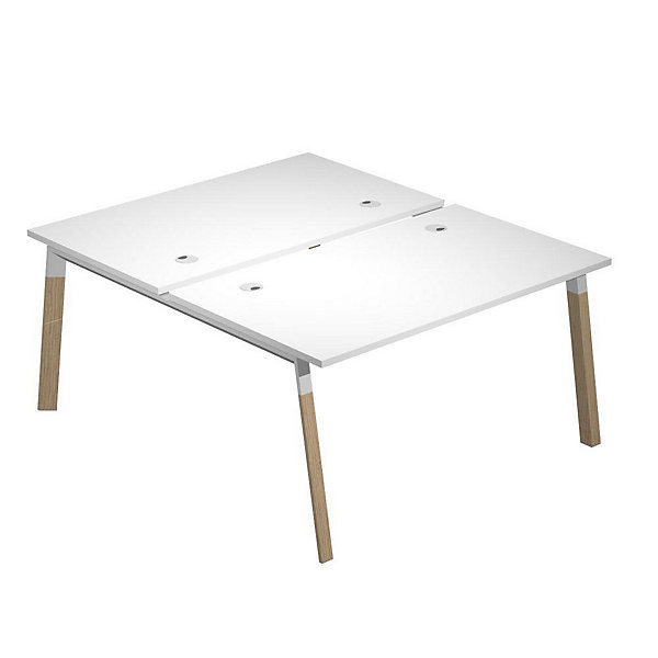 WOOD BOIS Bench 2 postes L140cm blanc