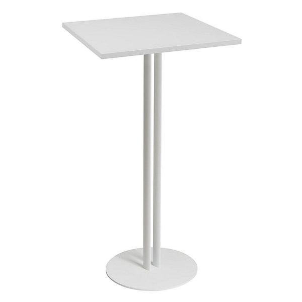 ROXANE Table haute 60x60cm blanc/blanc