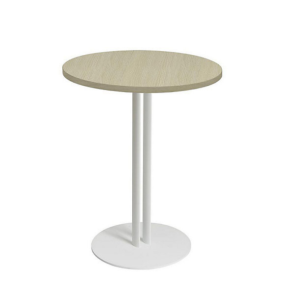 ROXANE Table Ø60cm blanc/chêne