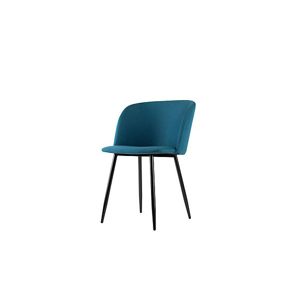 MUST Lot 2 chaises pieds métal/bleu