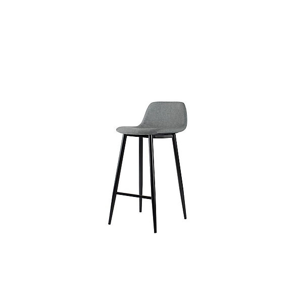 MUST Lot 2 tabourets pieds métal/gris